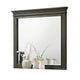 Revy Dresser Mirror 43 Inch Gray Rubberwood Frame Crown Molding BM332590