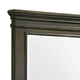 Revy Dresser Mirror 43 Inch Gray Rubberwood Frame Crown Molding BM332590