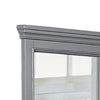 Lile Dresser Mirror w Crown Molding Frame 42 Inch Gray Solid Wood BM332592