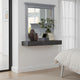 Lile Dresser Mirror w Crown Molding Frame, 42 Inch Gray Solid Wood