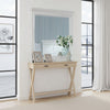 Lile Dresser Mirror w Crown Molding Frame, 42 Inch White Solid Wood