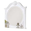 Aleci Dresser Mirror 42 Inch Carved Frame Classic White Solid Wood BM332597
