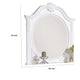 Aleci Dresser Mirror 42 Inch Carved Frame Classic White Solid Wood BM332597