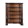 Prio Tall Dresser Chest 5 Drawers Classic Wood Carved Cherry Brown BM332600
