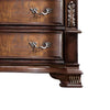 Prio Tall Dresser Chest 5 Drawers Classic Wood Carved Cherry Brown BM332600