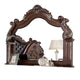 Prio Dresser Mirror Classic Wood Carved Frame Cherry Brown 59 Inch BM332602