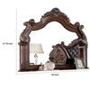 Prio Dresser Mirror Classic Wood Carved Frame Cherry Brown 59 Inch BM332602