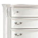 Prio Tall Dresser Chest 5 Drawers Classic Wood Carvings Pearl White BM332603