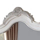 Prio Dresser Mirror w Classic Wood Carved Frame Pearl White 59 Inch BM332605