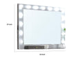 Fery Mirror w Light Bulbs USB and Power Glam Silver 44 Inch BM332606