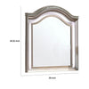 Jisoo Dresser Mirror LED Light Frame 37 Inch Rose Gold Solid Wood BM332610