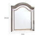 Jisoo Dresser Mirror LED Light Frame 37 Inch Rose Gold Solid Wood BM332610