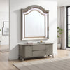 Jisoo Dresser Mirror, LED Light Frame, 37 Inch Rose Gold Solid Wood