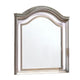 Jisoo Dresser Mirror, LED Light Frame, 37 Inch Rose Gold Solid Wood