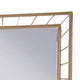 Brey Decorative Accent Mirror 39 Inch Glam Gold Plated Metal Frame BM332613