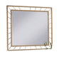 Brey Decorative Accent Mirror, 39 Inch Glam Gold Plated Metal Frame