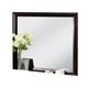 Simo Dresser Vanity Mirror, 40 Inch Modern Black Solid Wood Frame