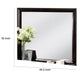 Simo Dresser Vanity Mirror 40 Inch Modern Black Solid Wood Frame BM332615