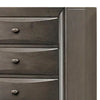 Simo Tall Dresser Chest 5 Drawers Chrome Handles Modern Dark Gray BM332618