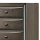 Simo Tall Dresser Chest 5 Drawers Chrome Handles Modern Dark Gray BM332618