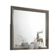 Simo Dresser Vanity Mirror, 40 Inch Modern Dark Gray Solid Wood Frame