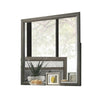 Lito Dresser Vanity Mirror 39 Inch Stylish Modern Gray Wood Frame BM332620