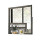 Lito Dresser Vanity Mirror 39 Inch Stylish Modern Gray Wood Frame BM332620