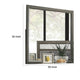 Lito Dresser Vanity Mirror 39 Inch Stylish Modern Gray Wood Frame BM332620