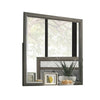 Lito Dresser Vanity Mirror, 39 Inch Stylish Modern Gray Wood Frame