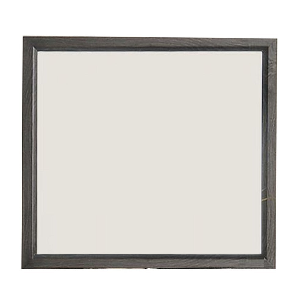 Erica Dresser Vanity Mirror 39 Inch Contemporary Gray Wood Frame BM332621