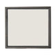Erica Dresser Vanity Mirror, 39 Inch Contemporary Gray Wood Frame