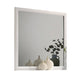Erica Dresser Vanity Mirror, 39 Inch Modern Style White Wood Frame