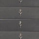Laine Tall Dresser Chest 5 Drawers Crystal Trim Gray Solid Wood BM332625