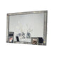 Laine Dresser Mirror Crystal Trim Frame 46 Inch Gray Solid Wood BM332626