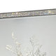 Laine Dresser Mirror Crystal Trim Frame 46 Inch Gray Solid Wood BM332626