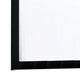 Ryla Dresser Vanity Mirror 38 Inch Square Frame Black Solid Wood
