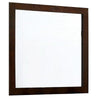 Ryla Dresser Mirror, 38 Inch Square, Dark Cherry Brown Solid Wood