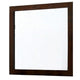 Ryla Dresser Mirror 38 Inch Square Dark Cherry Brown Solid Wood
