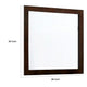 Ryla Dresser Mirror 38 Inch Square Dark Cherry Brown Solid Wood