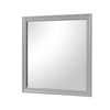 Ryla Dresser Mirror 38 Inch Square Frame Farmhouse Gray Solid Wood BM332629