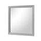 Ryla Dresser Mirror 38 Inch Square Frame Farmhouse Gray Solid Wood BM332629