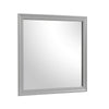 Ryla Dresser Mirror, 38 Inch Square Frame, Farmhouse Gray Solid Wood
