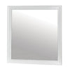 Ryla Dresser Vanity Mirror 38 Inch Square Frame White Solid Wood BM332630