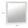 Ryla Dresser Vanity Mirror 38 Inch Square Frame White Solid Wood BM332630