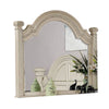 Pamy Dresser Mirror, Reeded Posts, 49 Inch Antique White Bell Frame