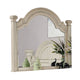 Pamy Dresser Mirror, Reeded Posts, 49 Inch Antique White Bell Frame