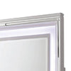 Lin Dresser Mirror with LED Lights 47 Inch White Solid Wood Frame BM332633