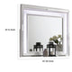 Lin Dresser Mirror with LED Lights 47 Inch White Solid Wood Frame BM332633