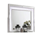 Lin Dresser Mirror with LED Lights, 47 Inch White Solid Wood Frame