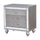 Euri 4 Pc California King Size Bedroom Set, LED Trim, Tufted, Silver